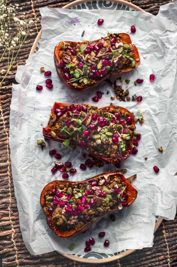 Stuffed Honeynut Squash with Quinoa and Wild Rice